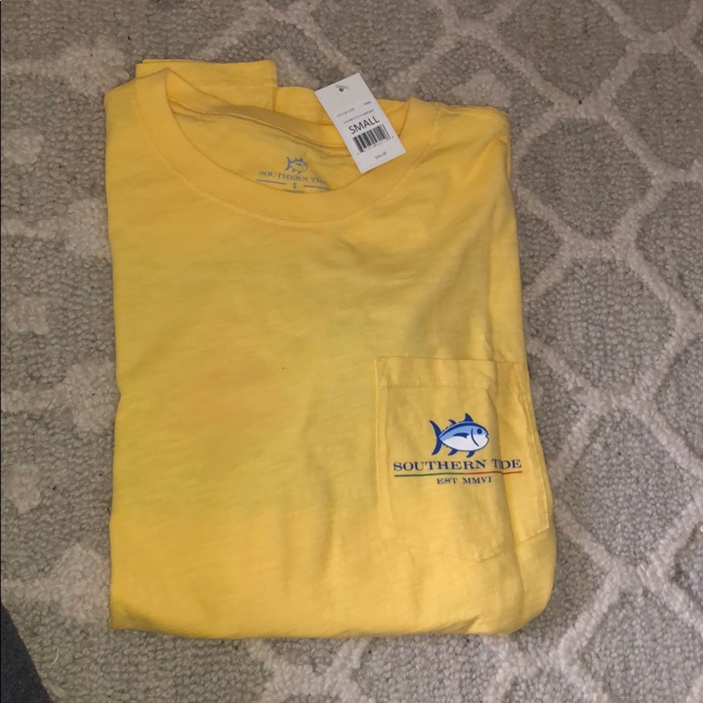 Southern tide yellow long sleeve shirt